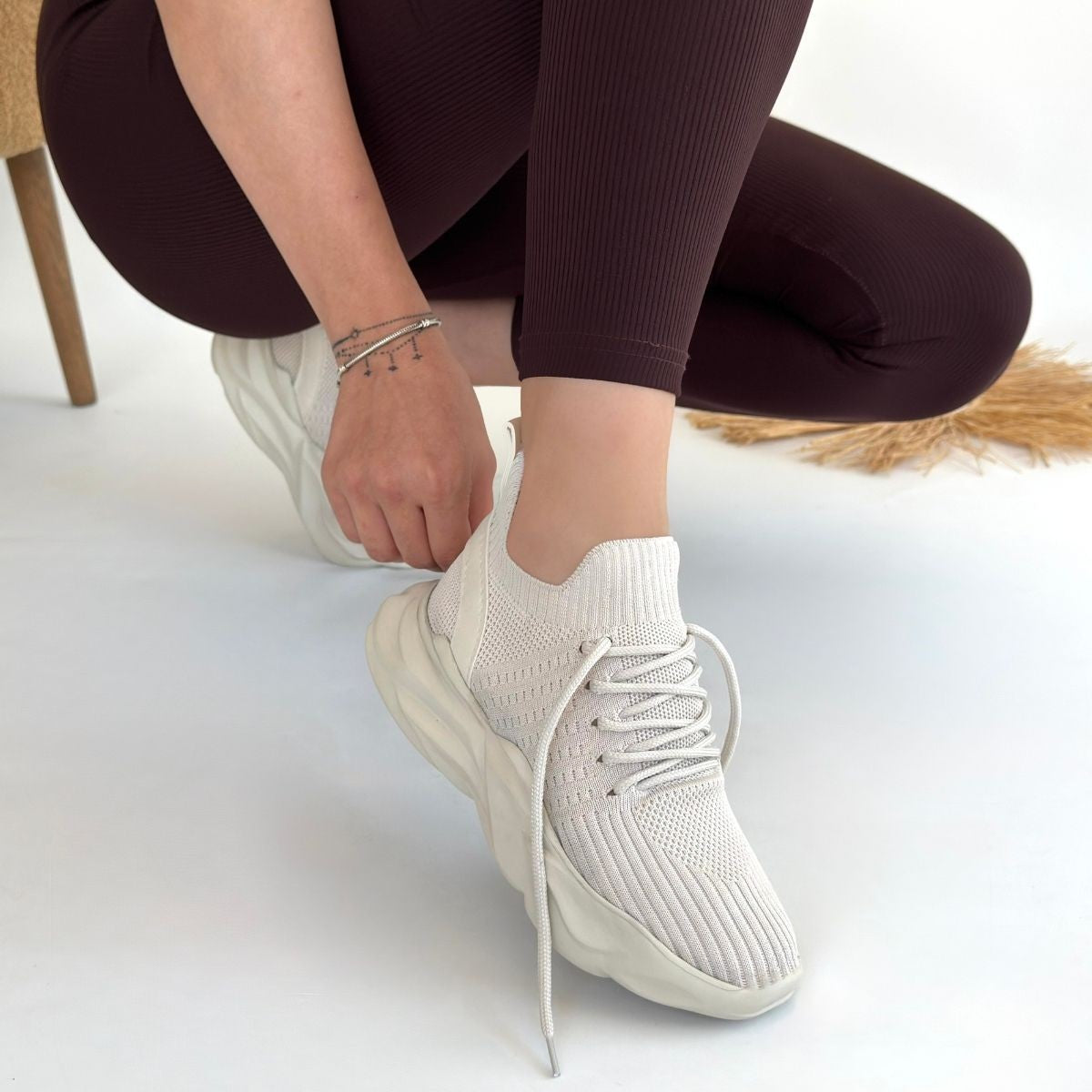 Henta Bej Triko Bağcıklı Spor Ayakkabı