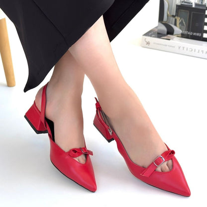 Rewat Kırmızı Cilt Topuklu Ayakkabı