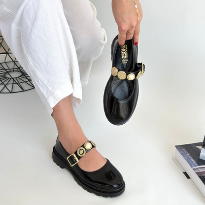 Okira Siyah Rugan Oxford Ayakkabı