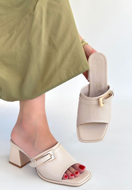 Ziva Bej Cilt Topuklu Terlik