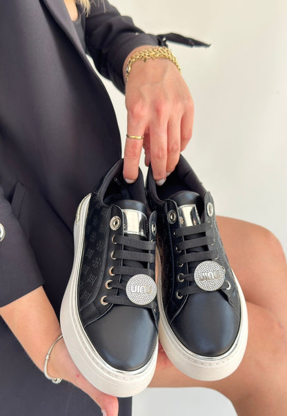 Jlar Siyah Cilt Bağcıklı Spor Ayakkabı